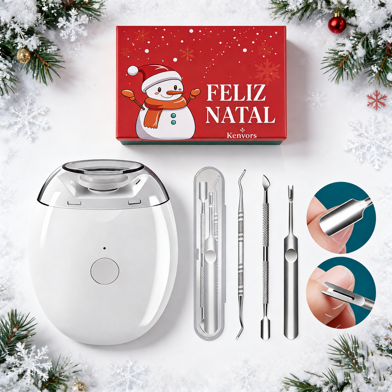 💅✨ Kenvors — Lima Elétrica Automática para Unhas de Toda a Família 👨👩👧👦