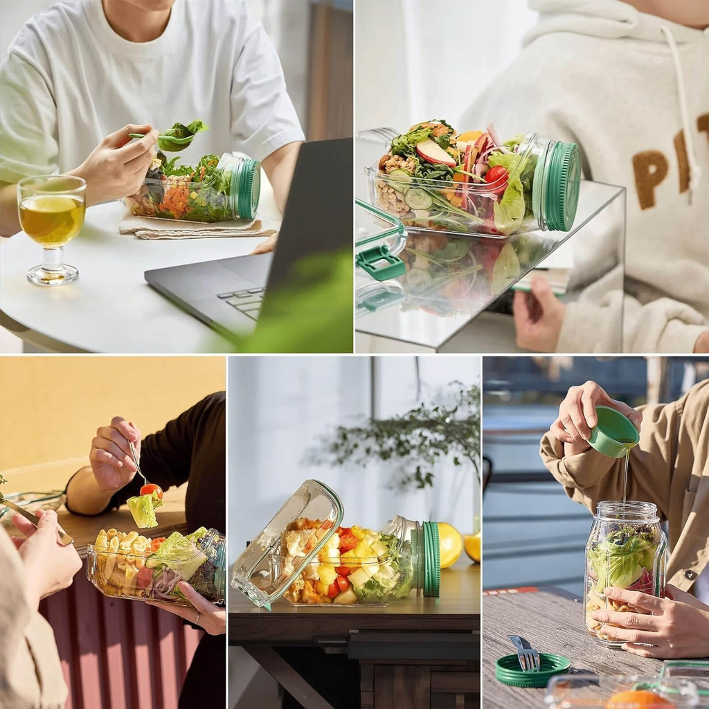 🔥 BEGRENZTER VORRAT — Kenvors™, Lunchbox mit getrennten Fächern und integriertem Saucenbehälter