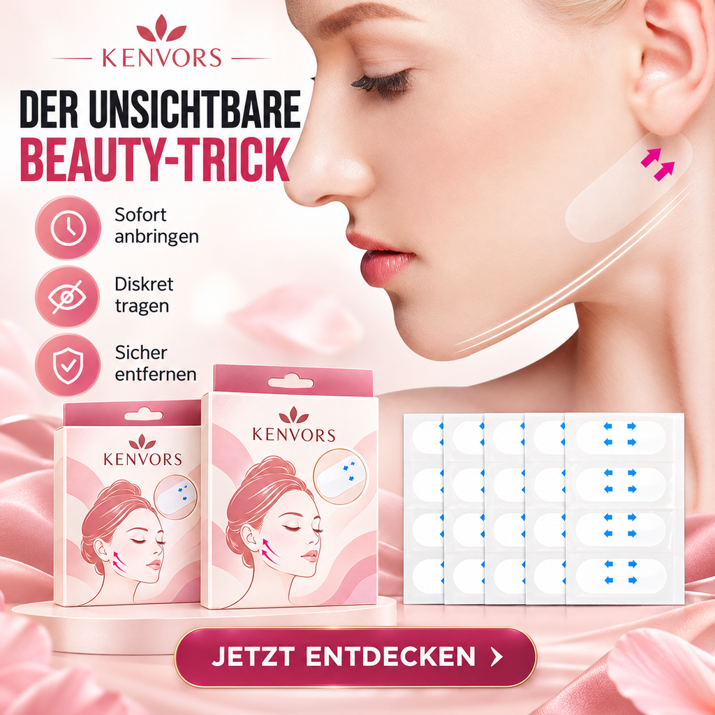 🔥 BEGRENZTER VORRAT — Kenvors™, 40 Unsichtbare Gesichtslifting-Tapes