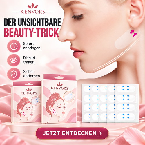 🔥 BEGRENZTER VORRAT — Kenvors™, 40 Unsichtbare Gesichtslifting-Tapes