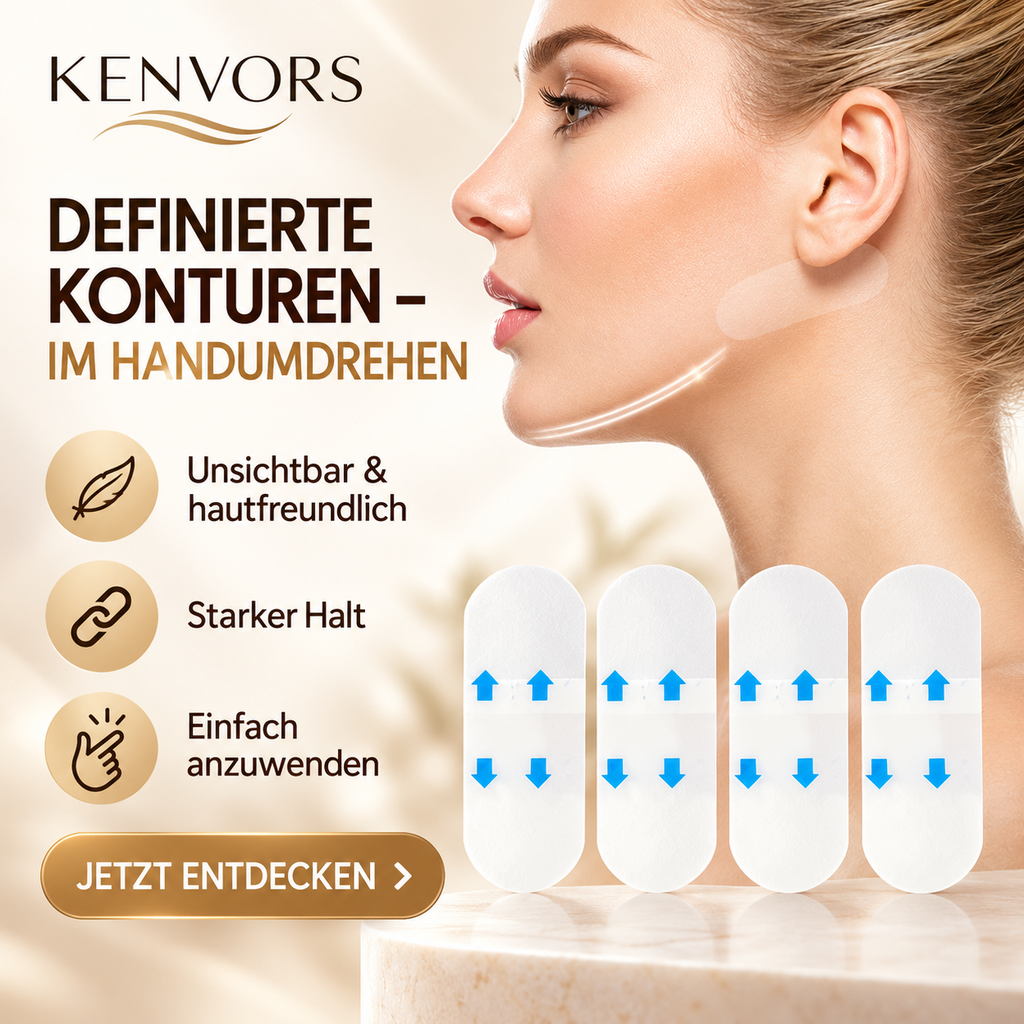 🔥 BEGRENZTER VORRAT — Kenvors™, 40 Unsichtbare Gesichtslifting-Tapes