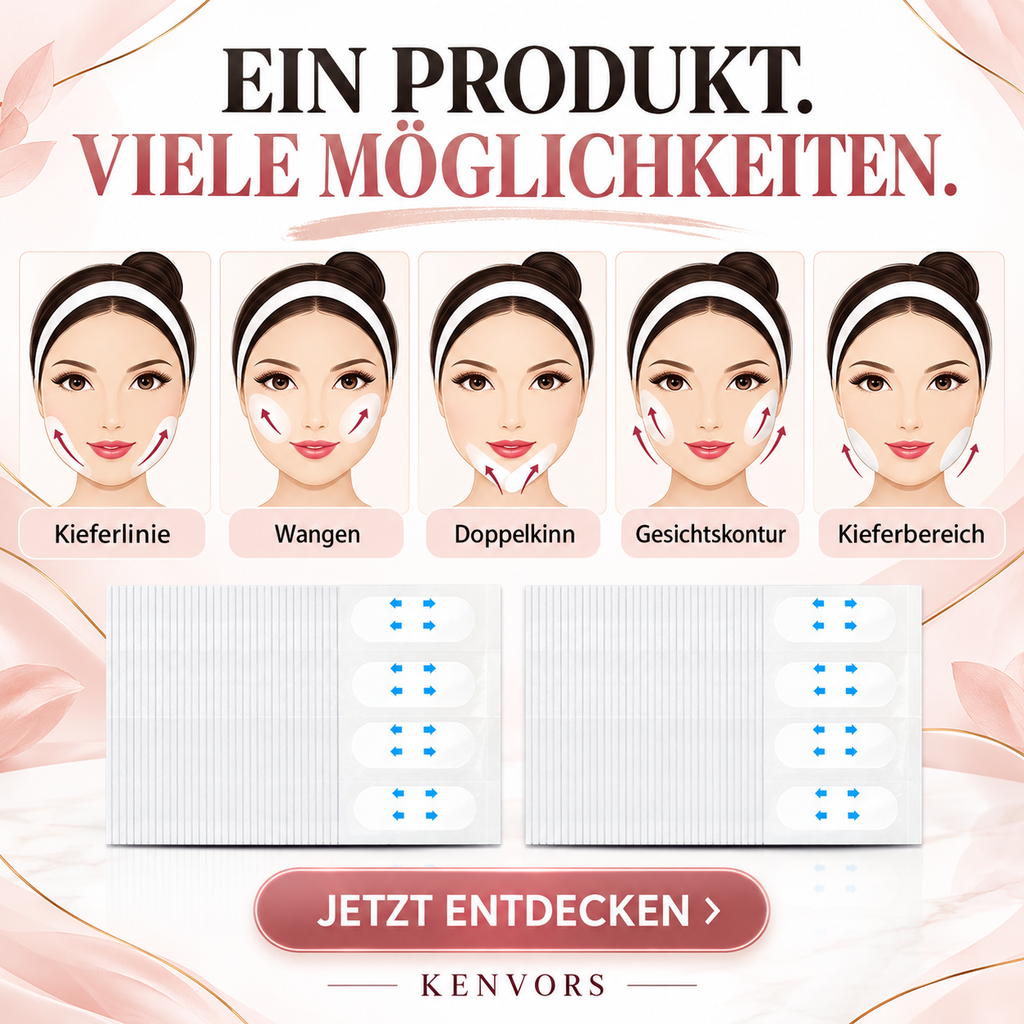 🔥 BEGRENZTER VORRAT — Kenvors™, 40 Unsichtbare Gesichtslifting-Tapes
