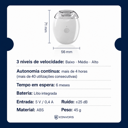 💅✨ Kenvors — Lima Elétrica Automática para Unhas de Toda a Família 👨👩👧👦