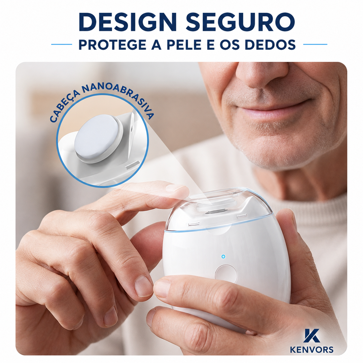 💅✨ Kenvors — Lima Elétrica Automática para Unhas de Toda a Família 👨👩👧👦