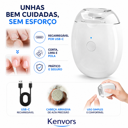 💅✨ Kenvors — Lima Elétrica Automática para Unhas de Toda a Família 👨👩👧👦