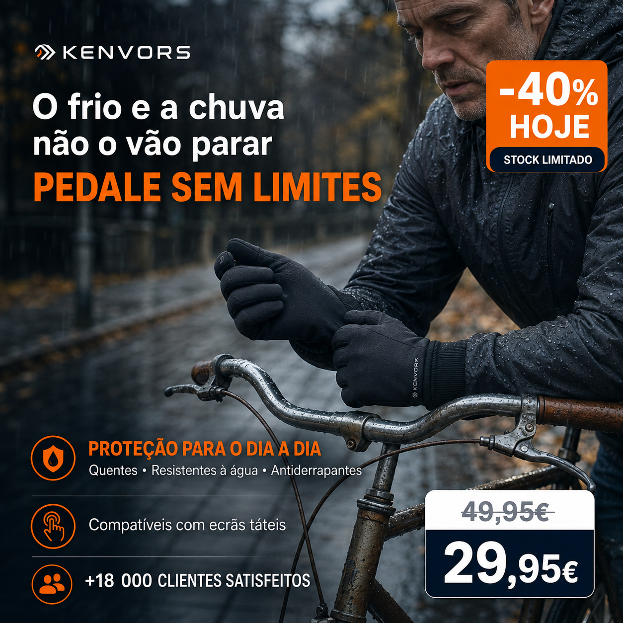 🔥 STOCK LIMITADO — Luvas Térmicas FROSTGUARD Resistentes à Água