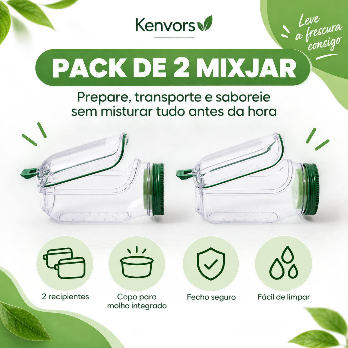 🔥 Kenvors™ — Marmita com Compartimentos e Recipiente para Molho Integrado