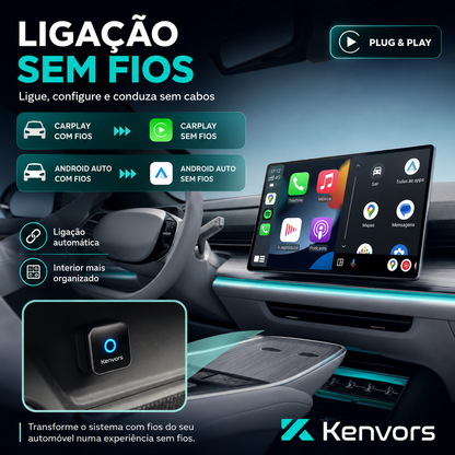 🔥 STOCK LIMITÉ — Kenvors Mini Cube 3.0, Transformez votre CarPlay/Android Auto Filaire en Sans Fil
