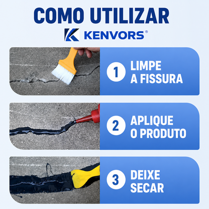 🔥 NOVA VERSÃO 🔥 Kenvors — Adesivo Extra Resistente para Reparar Fissuras em Betão 🧱🔧