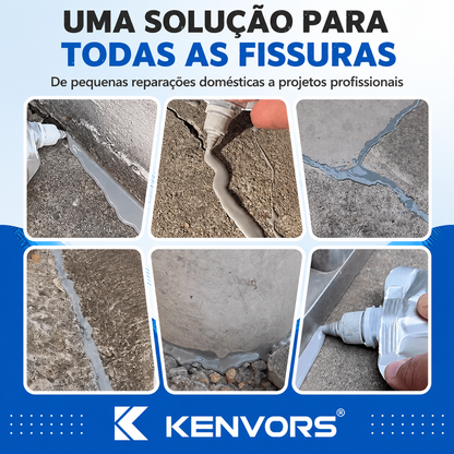 🔥 NOVA VERSÃO 🔥 Kenvors — Adesivo Extra Resistente para Reparar Fissuras em Betão 🧱🔧