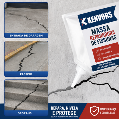 🔥 NOVA VERSÃO 🔥 Kenvors — Adesivo Extra Resistente para Reparar Fissuras em Betão 🧱🔧