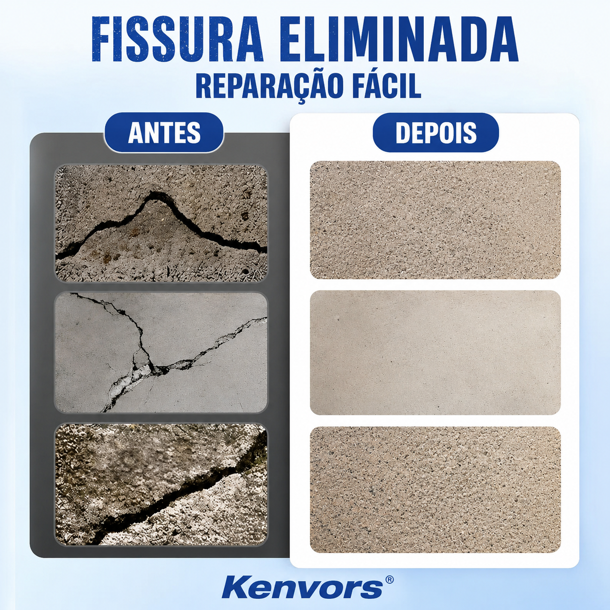 🔥 NOVA VERSÃO 🔥 Kenvors — Adesivo Extra Resistente para Reparar Fissuras em Betão 🧱🔧