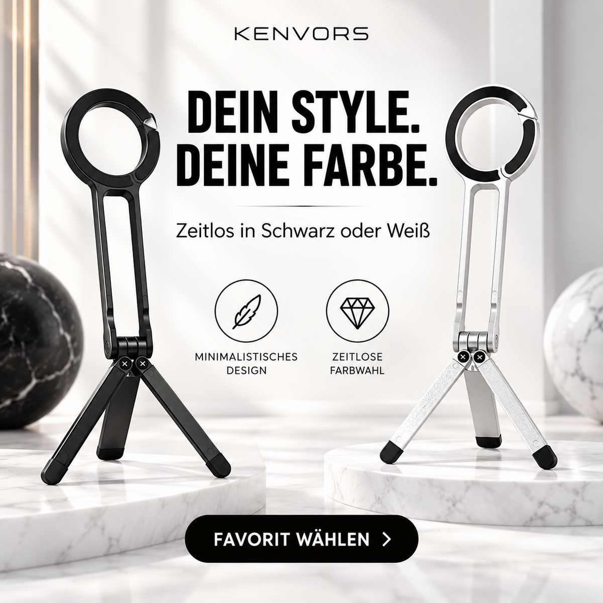 🔥 BEGRENZTER VORRAT — Kenvors™, Faltbares Magnetstativ für Smartphones