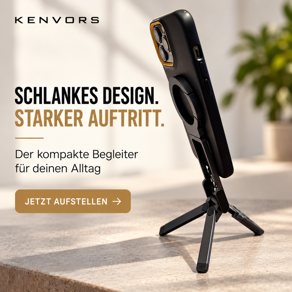🔥 BEGRENZTER VORRAT — Kenvors™, Faltbares Magnetstativ für Smartphones