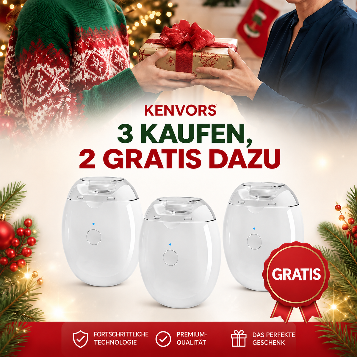 👶✨ Kenvors — Automatische elektrische Nagelfeile