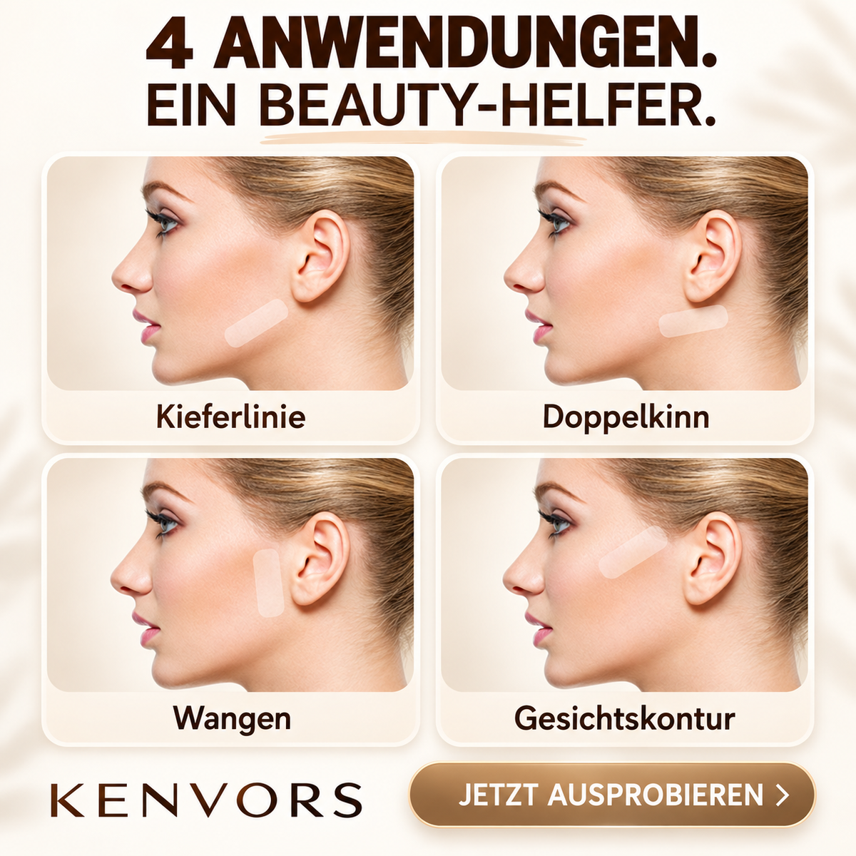🔥 BEGRENZTER VORRAT — Kenvors™, 40 Unsichtbare Gesichtslifting-Tapes