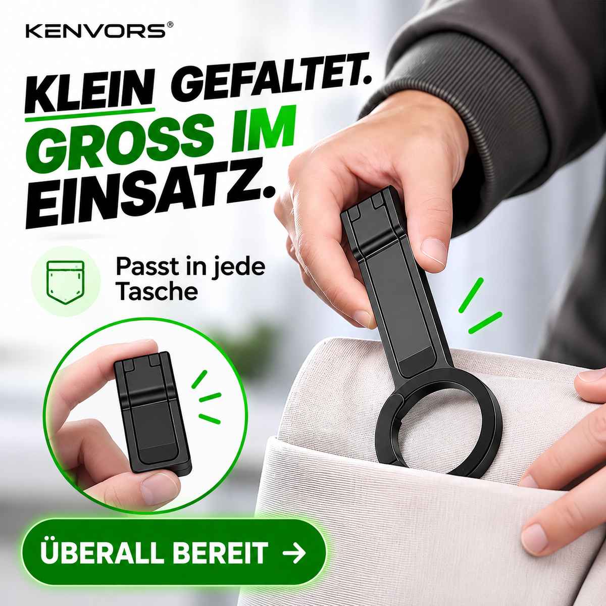 🔥 BEGRENZTER VORRAT — Kenvors™, Faltbares Magnetstativ für Smartphones