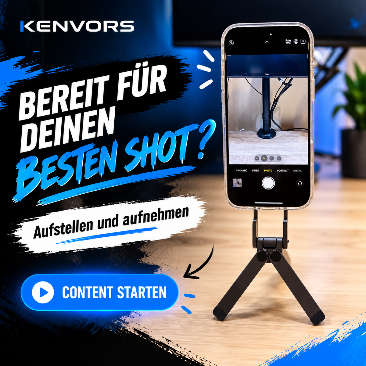 🔥 BEGRENZTER VORRAT — Kenvors™, Faltbares Magnetstativ für Smartphones
