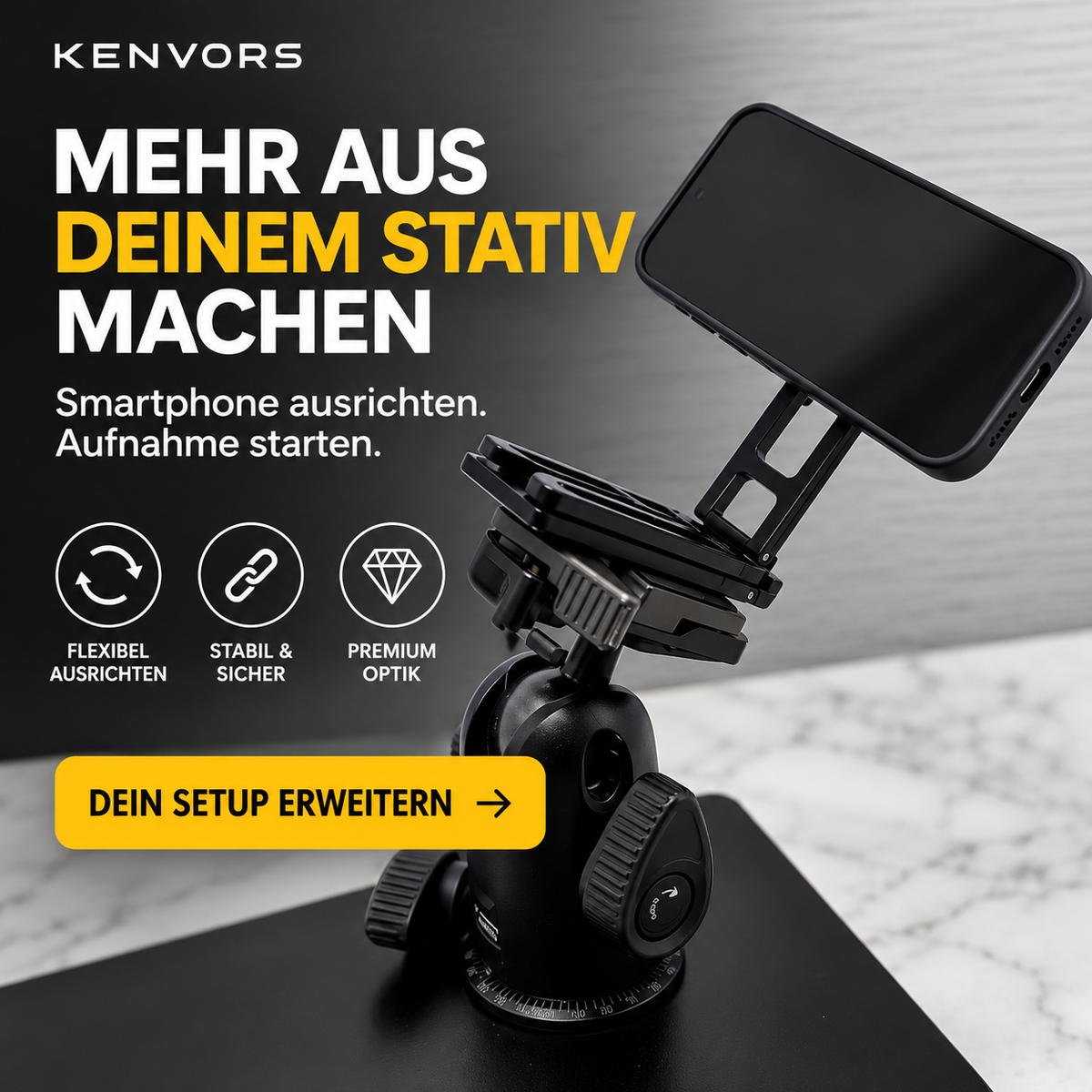 🔥 BEGRENZTER VORRAT — Kenvors™, Faltbares Magnetstativ für Smartphones