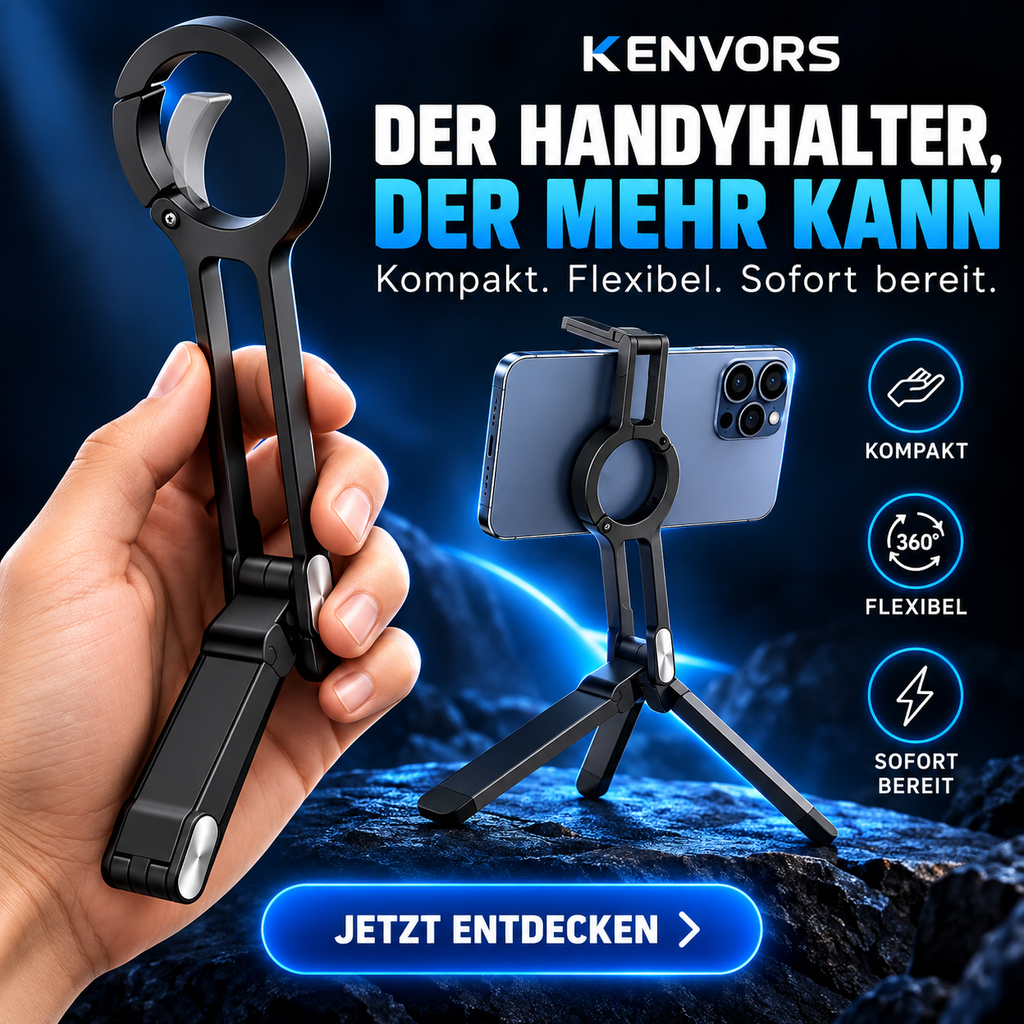 🔥 BEGRENZTER VORRAT — Kenvors™, Faltbares Magnetstativ für Smartphones