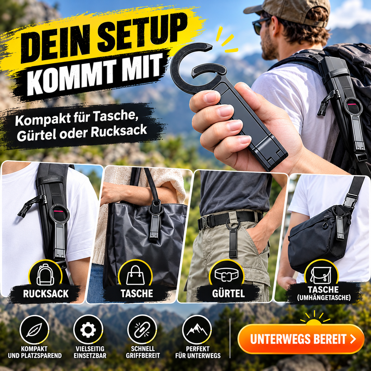 🔥 BEGRENZTER VORRAT — Kenvors™, Faltbares Magnetstativ für Smartphones