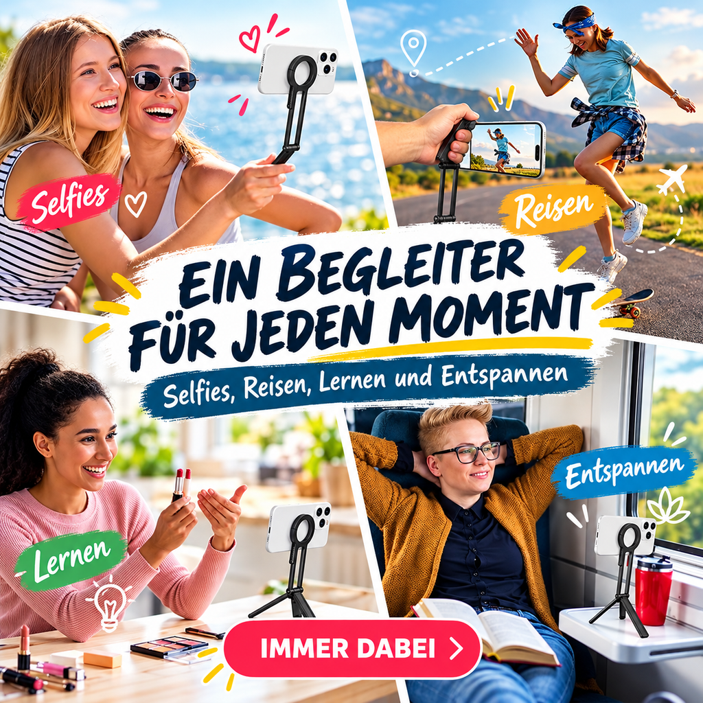 🔥 BEGRENZTER VORRAT — Kenvors™, Faltbares Magnetstativ für Smartphones