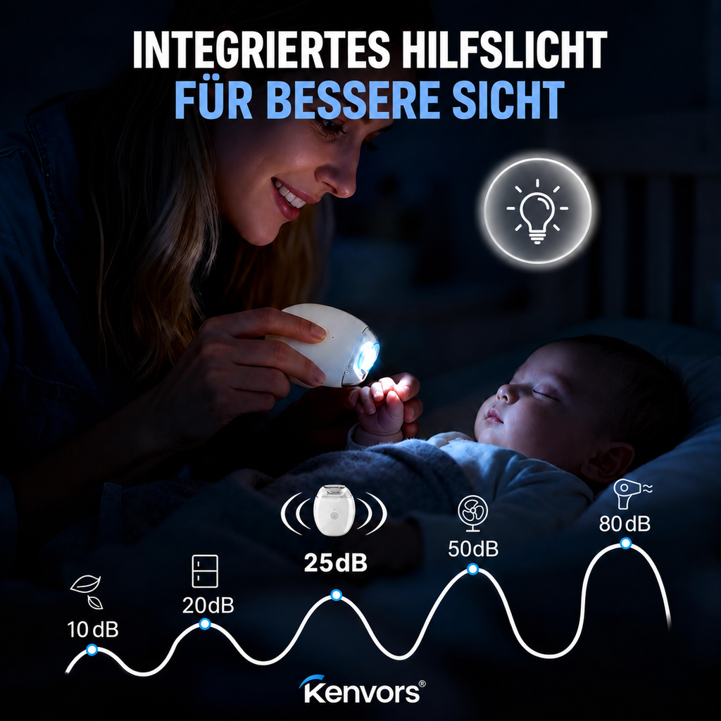 👶✨ Kenvors — Automatische elektrische Nagelfeile